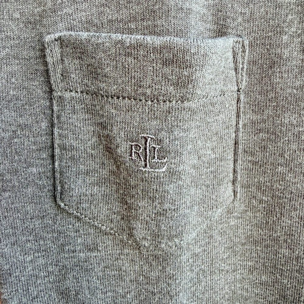 Vintage Women's Lauren Ralph Lauren XL Gray Long Sleeve Arm Cargo Pocket Tee - Picture 4 of 12